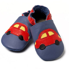 Liliputi Love Soft Sole Shoes - Blue Car-0