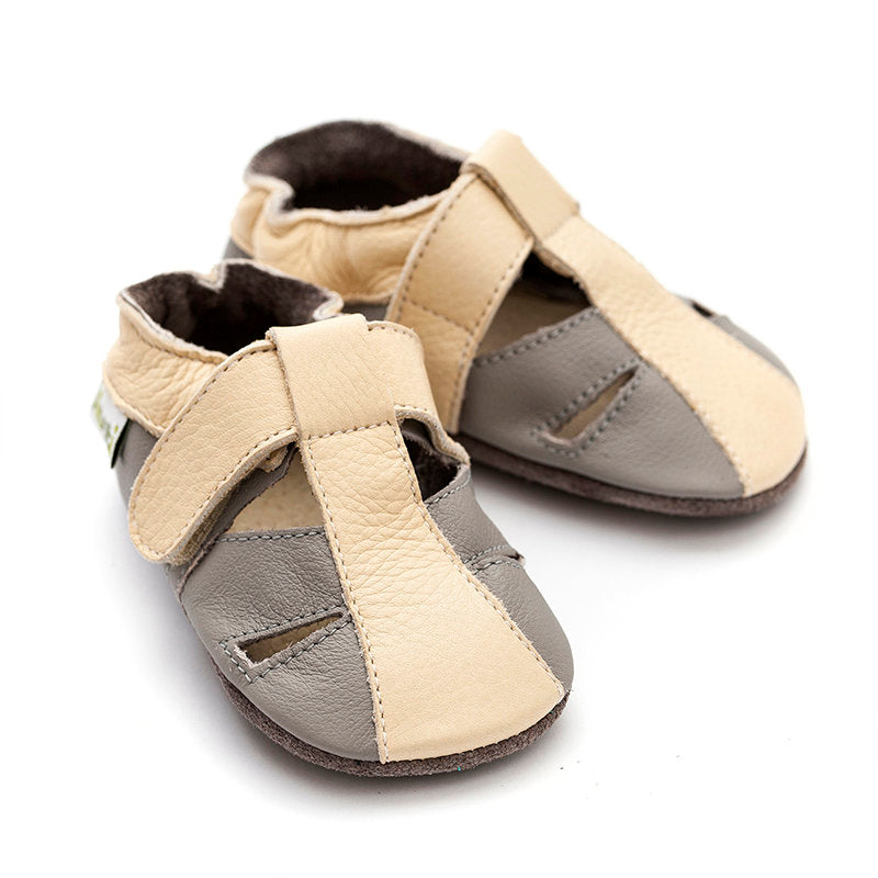 Liliputi Love Soft Sole Sandals - Atacama Grey-0