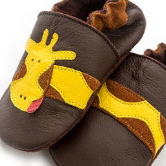 Liliputi Love Soft Sole Shoes - Brown Giraffe-2