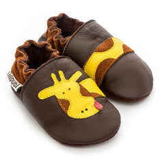 Liliputi Love Soft Sole Shoes - Brown Giraffe-0