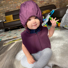 Liliputi Love Baby Hood & Neck Warmer - Blue Plum-1