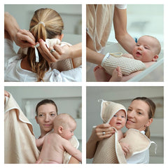 Liliputi Love Hug Baby Towel Set - Dusty Blue-1