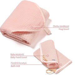 Liliputi Love Hug Baby Towel Set - Dusty Rose-0