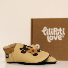 Liliputi Love Soft Paws Shoes - Beige Doggies