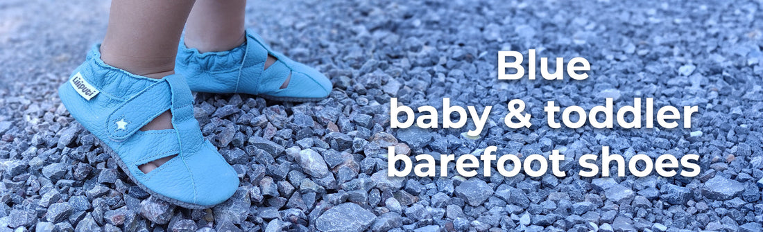 Blue baby & toddler barefoot shoes