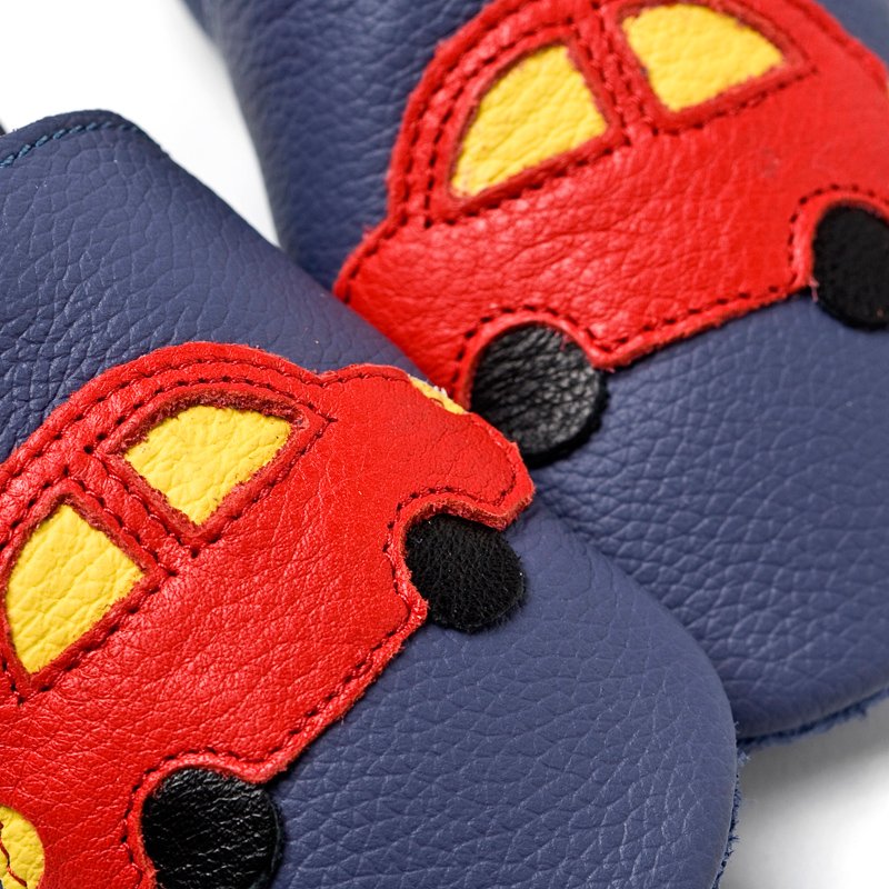 Liliputi Love Soft Sole Shoes - Blue Car-2