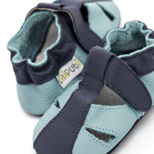 Liliputi Love Soft Sole Sandals - Sky-1