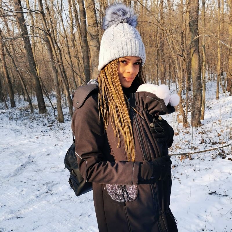 Liliputi Love 4in1 Babywearing & Maternity Coat - Midnight snow-8