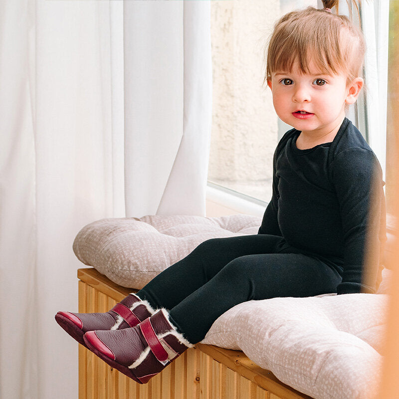 Liliputi Love Soft Sole Boots - Burgundy-4