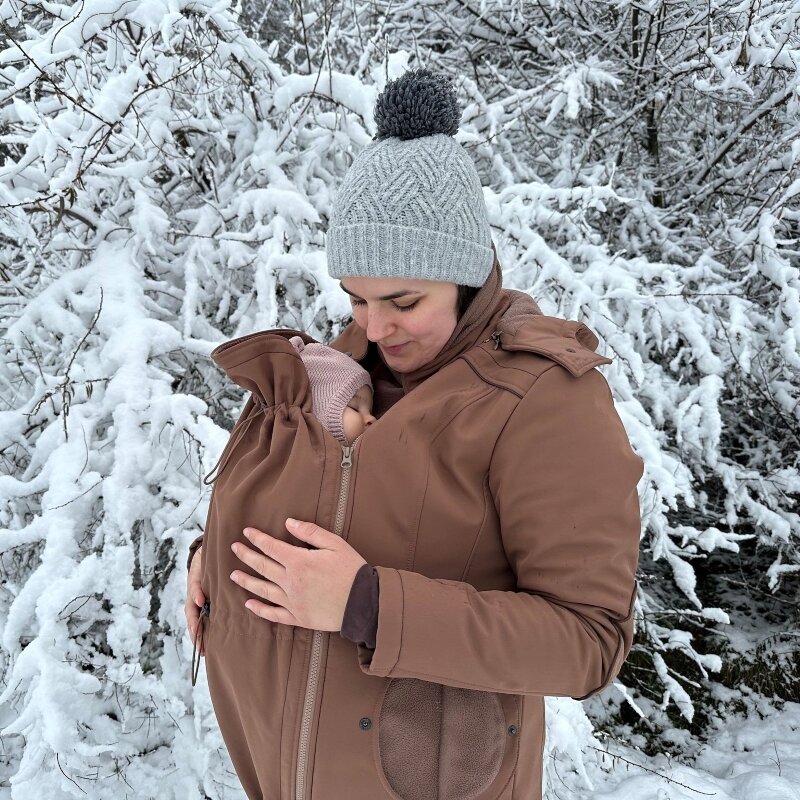 Liliputi Love 4in1 Babywearing & Maternity Coat - Caramel-5