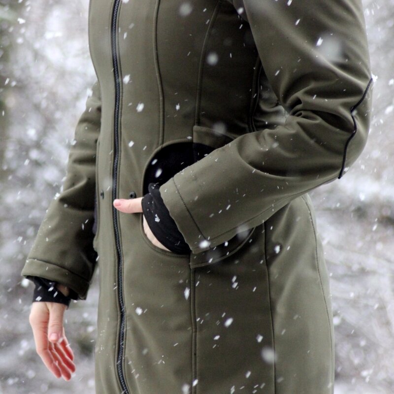 Liliputi Love 4in1 Babywearing & Maternity Coat - Forest Green-2