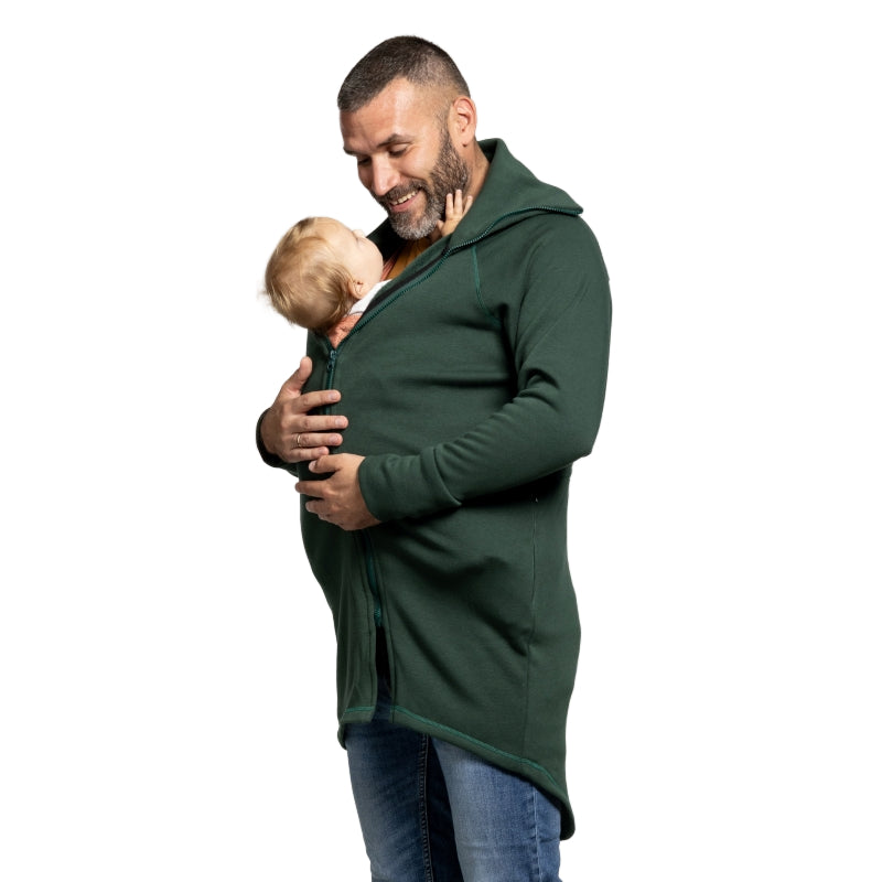 Liliputi Love Sweat-shirt zippé en polaire de portage - Forêt froide