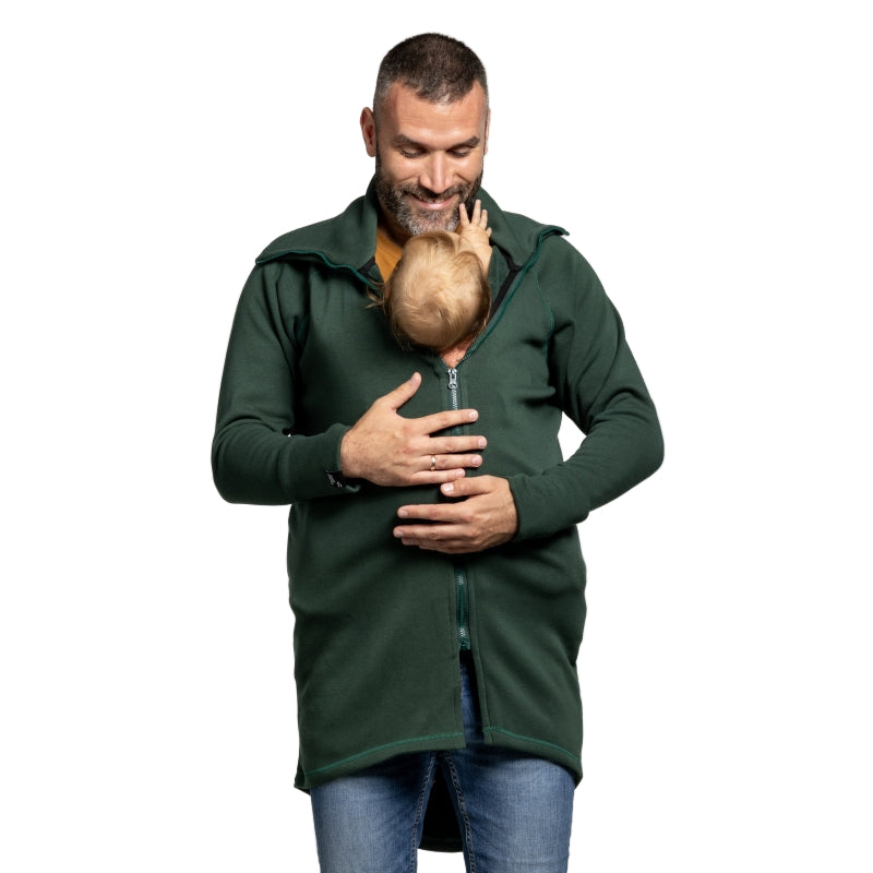 Liliputi Love Sweat-shirt zippé en polaire de portage - Forêt froide