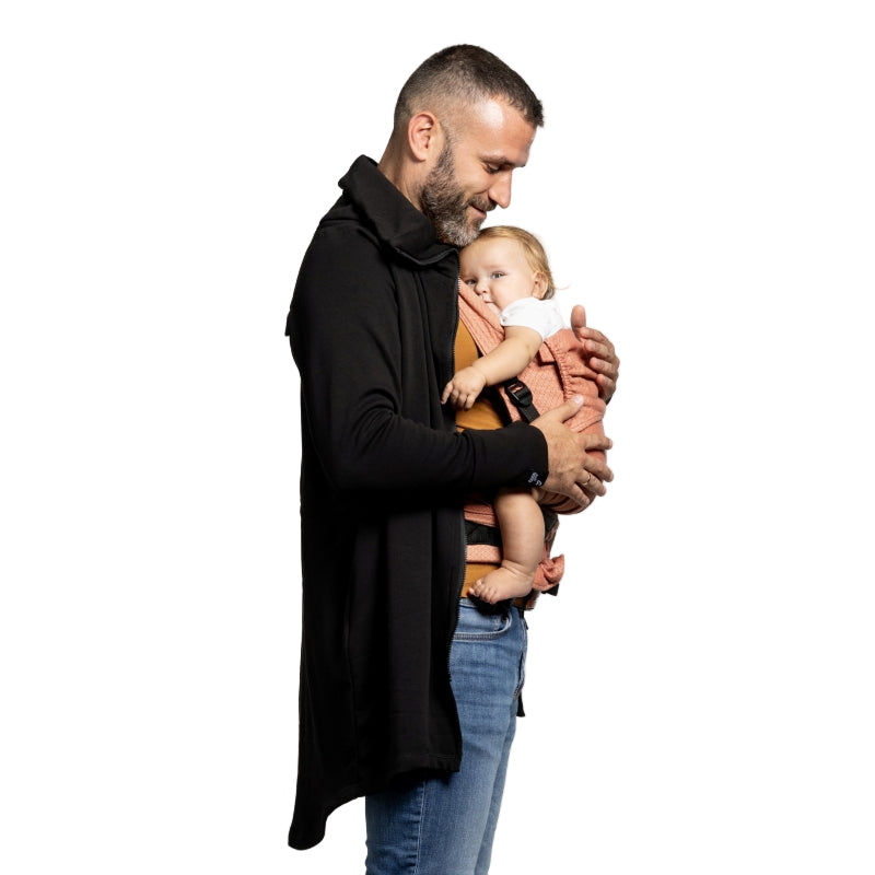 Sweat Zippé Liliputi Love Babywearing Fleece - Noir