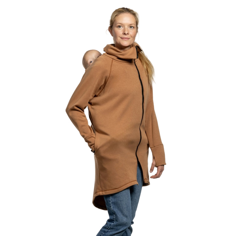 Sweat Zippé en Polaire de Portage Liliputi Love - Caramel