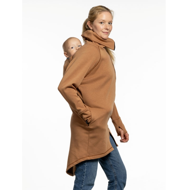 Sweat Zippé en Polaire de Portage Liliputi Love - Caramel