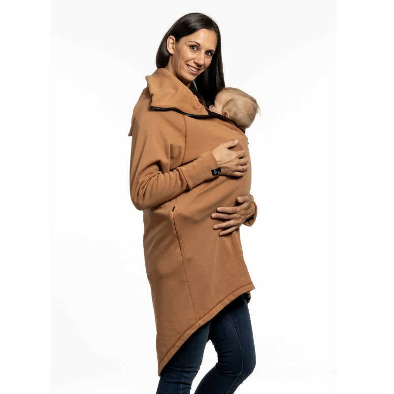 Sweat Zippé en Polaire de Portage Liliputi Love - Caramel