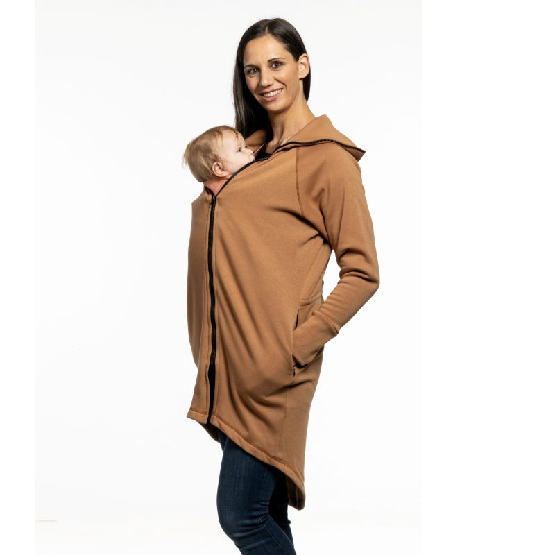 Sweat Zippé en Polaire de Portage Liliputi Love - Caramel