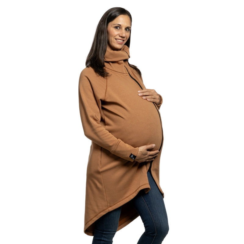 Sweat Zippé en Polaire de Portage Liliputi Love - Caramel