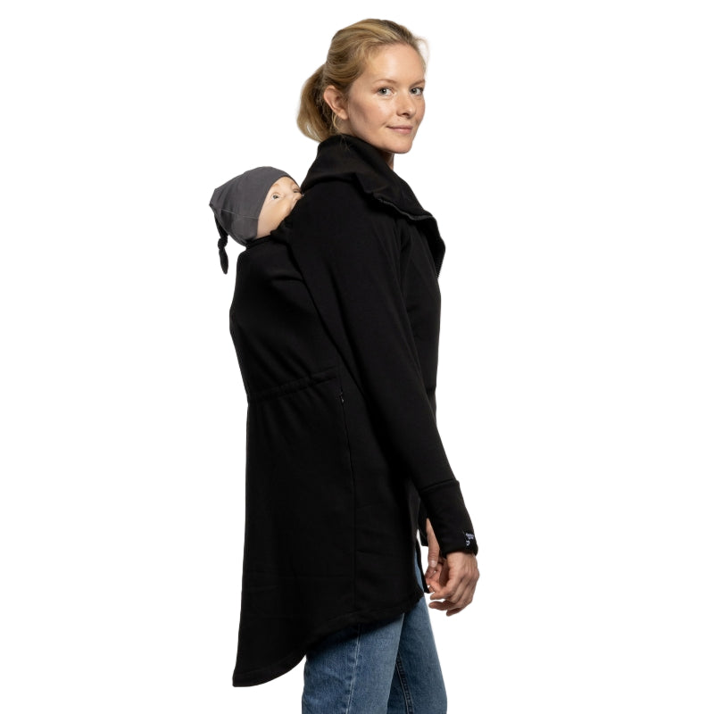 Sweat Zippé Liliputi Love Babywearing Fleece - Noir