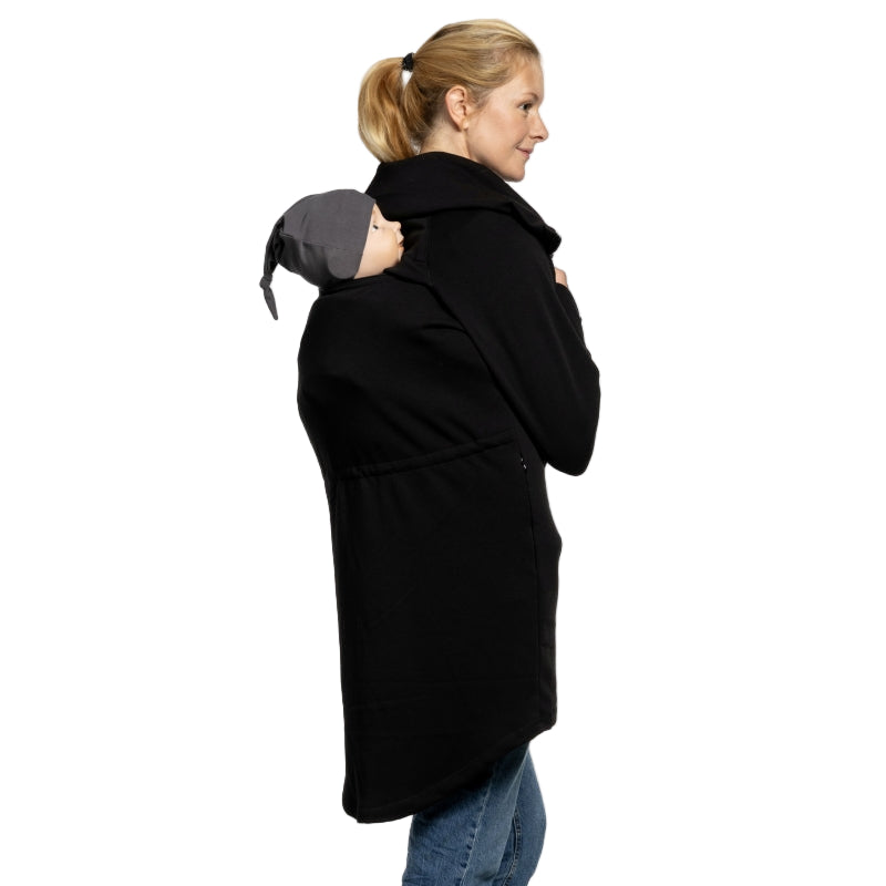 Sweat Zippé Liliputi Love Babywearing Fleece - Noir